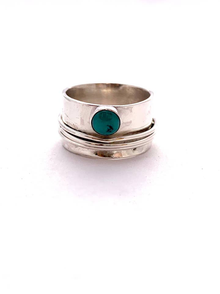 TURQUOISE SPINNERRING voor wholesale door Union Studio Metals
