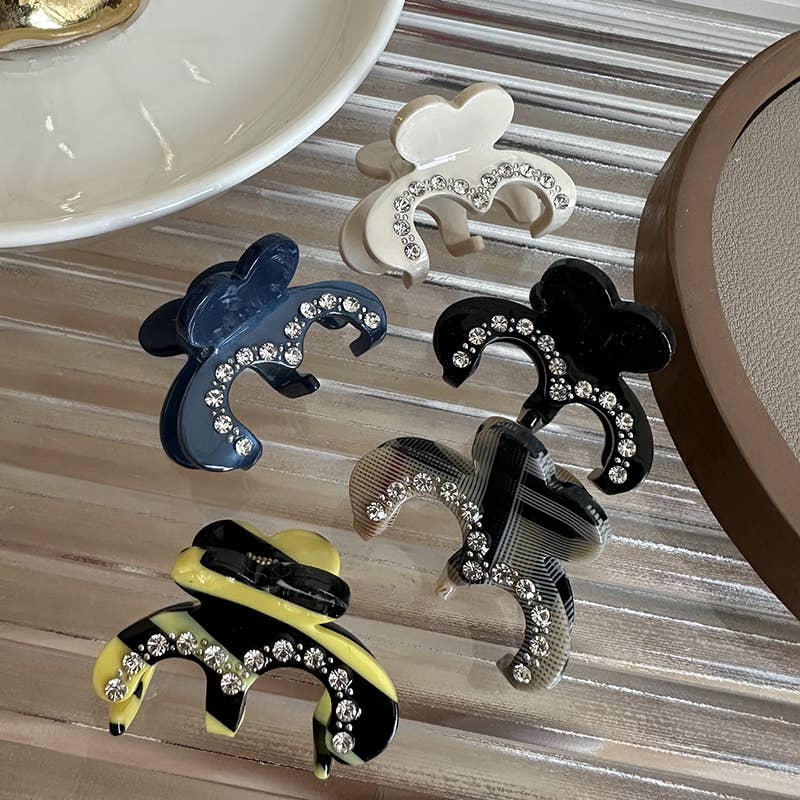 Tourtiwi - Wholesale Hair Clip - Women's - Acetate Small Diamond M-Shaped Hair Claw Clip4