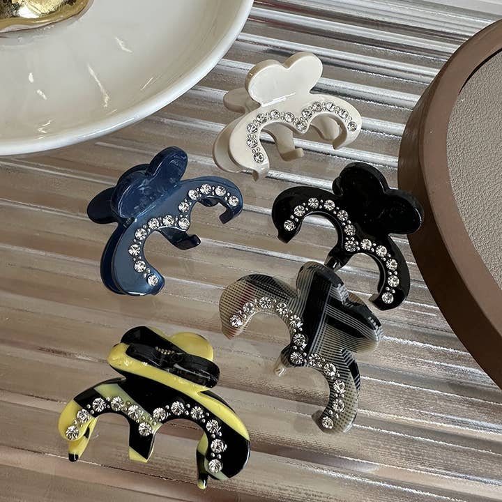 Tourtiwi - Wholesale Hair Clip - Women's - Acetate Small Diamond M-Shaped Hair Claw Clip4