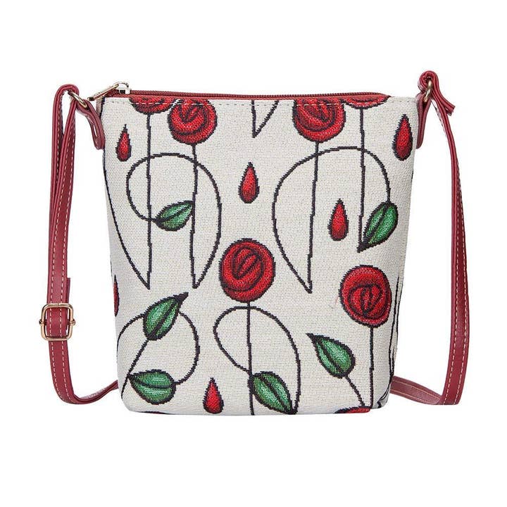SignareArt - Wholesale Crossbody Bag - Women's - SLING-RMSP | RENNIE MACKINTOSH SIMPLE ROSE SLING BAG PURSE CROSSBODY