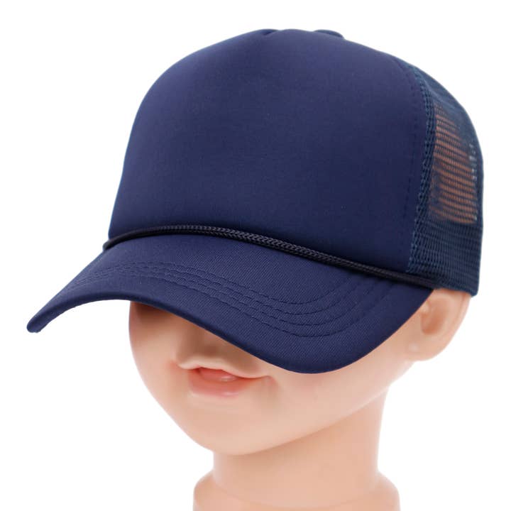 Cap Zone - Wholesale Baseball Cap - Kids - Kids Five Panel Sponge Padded Trucker Hat6