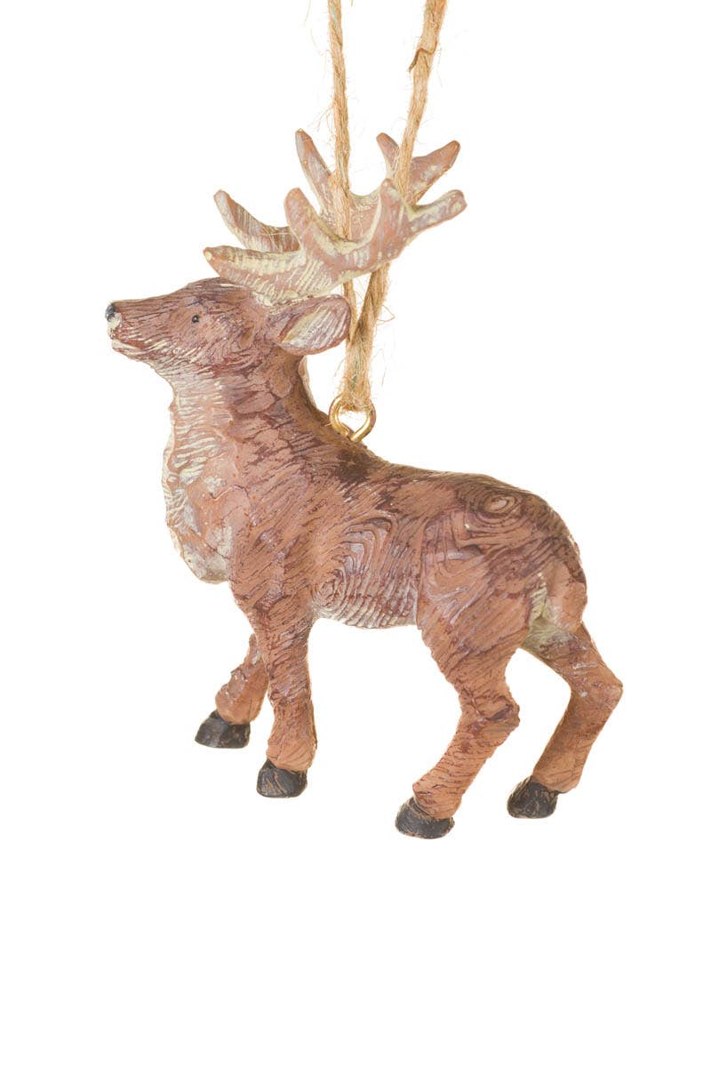 Starlight Collection - Wholesale Ornament - NEW-Etched Brown Stag Ornament0