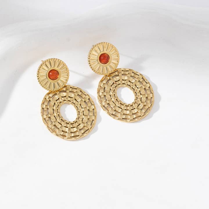 Lovelika - Wholesale Dangle Earrings - Round drop earrings - Coralie4