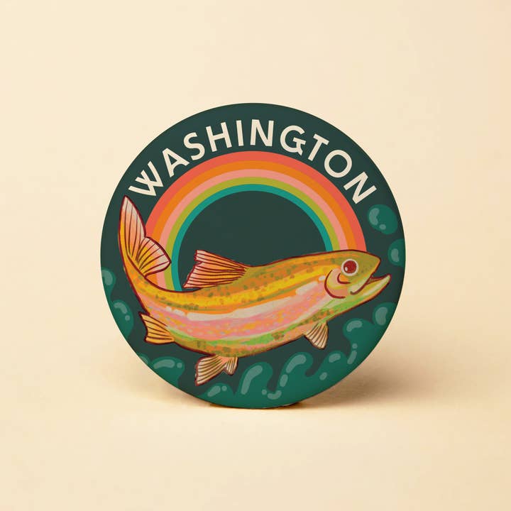 Tender Loving Empire - Wholesale Magnet - WA Rainbow Trout Round Magnet