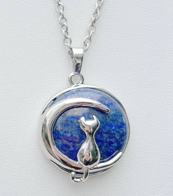 GSZ corporation DBA Gabriella's Gifts - Wholesale Pendant/Charm Necklace - Cat & Moon Amethyst Rose Quartz Onyx Necklaces Healing Reiki11