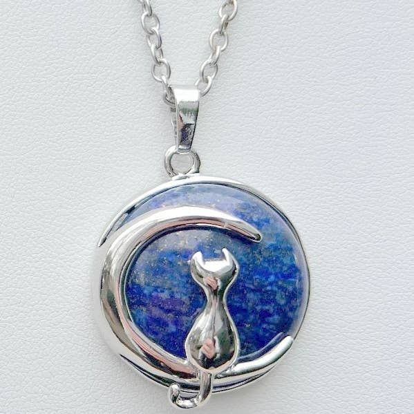 GSZ corporation DBA Gabriella's Gifts - Wholesale Pendant/Charm Necklace - Cat & Moon Amethyst Rose Quartz Onyx Necklaces Healing Reiki11