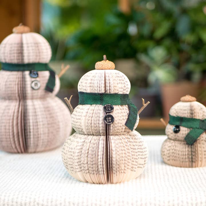 Root To Vine – wholesale Christmas decoration – Christmas Decor Book Snowman-Handmade Holiday Book Gift2