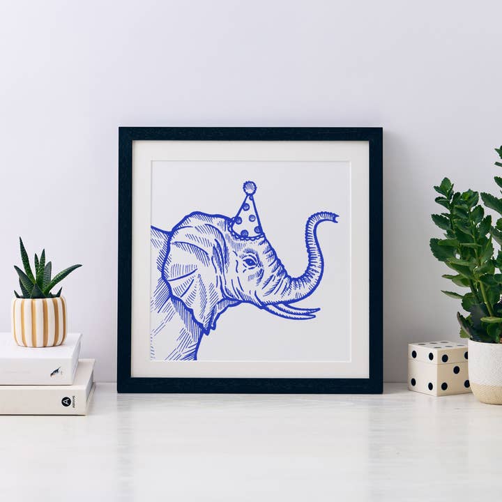 Betty Elephant Mini Art Print for wholesale by Wild Things