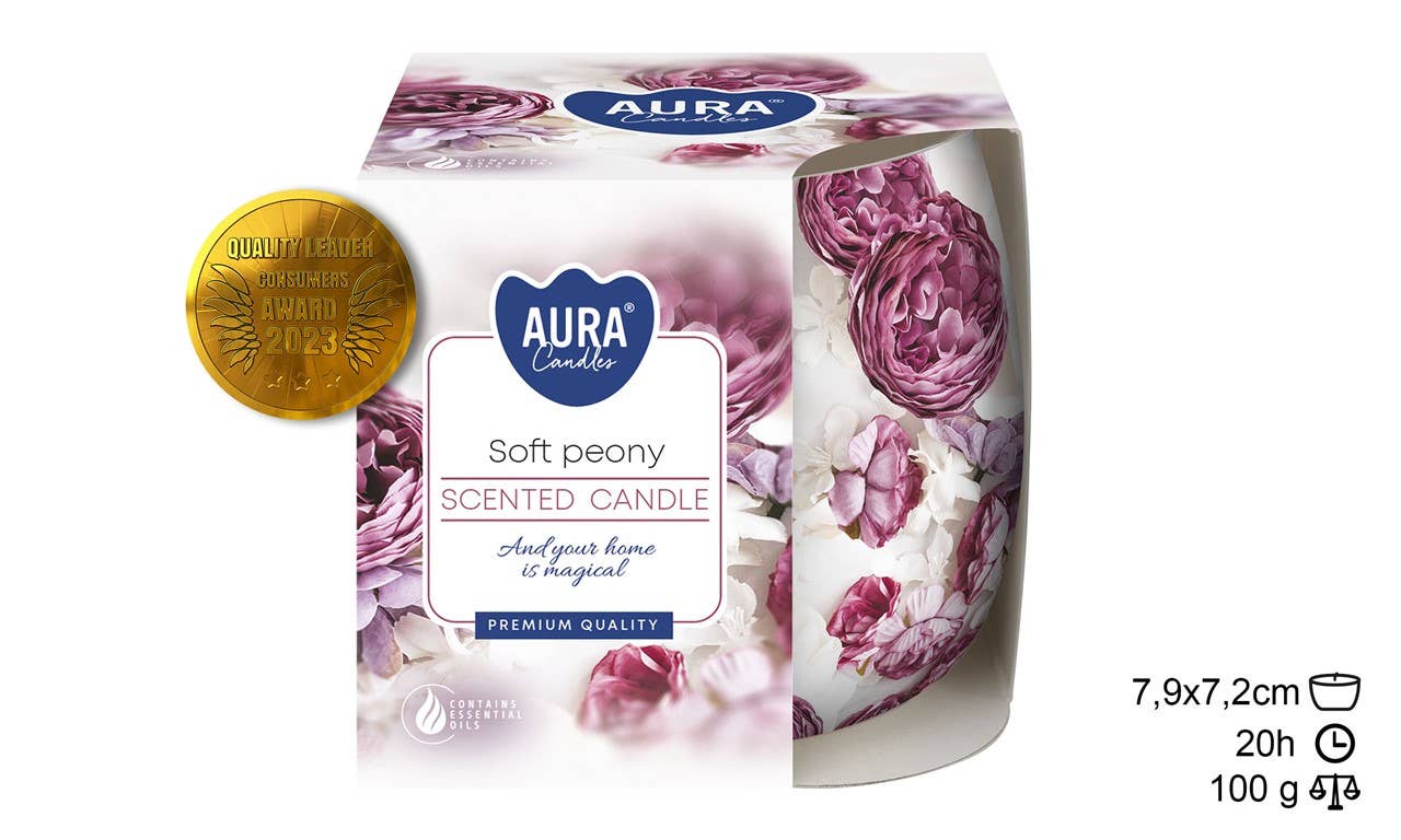 Esoterica Arte - Wholesale Jar/Filled Candle - Soft Peony Cup Candle 24h (6 pcs)