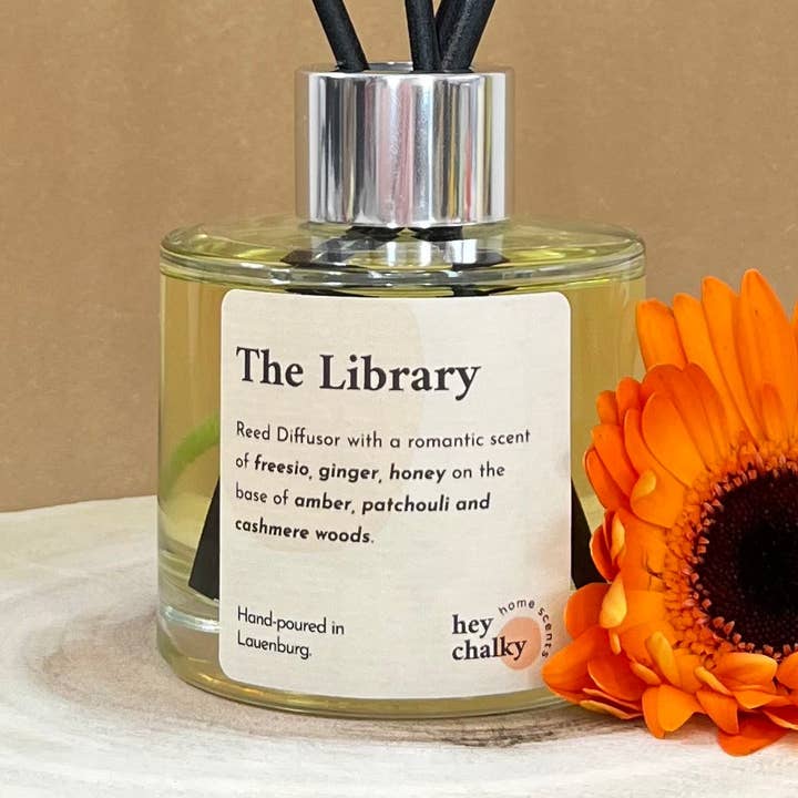 Library Reed Diffusor 100ml | Tillverkad i Tyskland | Handgjord för wholesale av Hey Chalky GmbH
