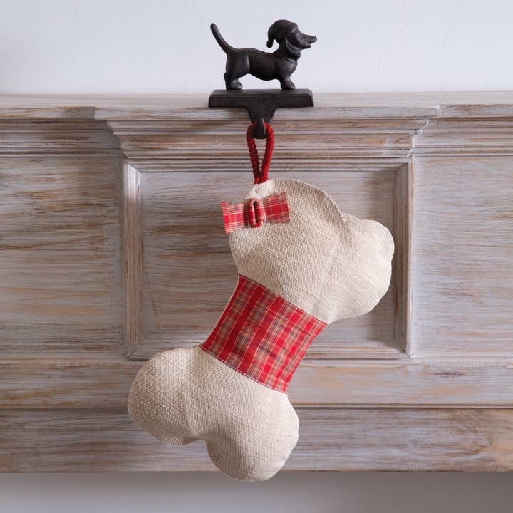CTW Home Collection - Wholesale Holiday Stocking - Dog Bone Christmas Stocking