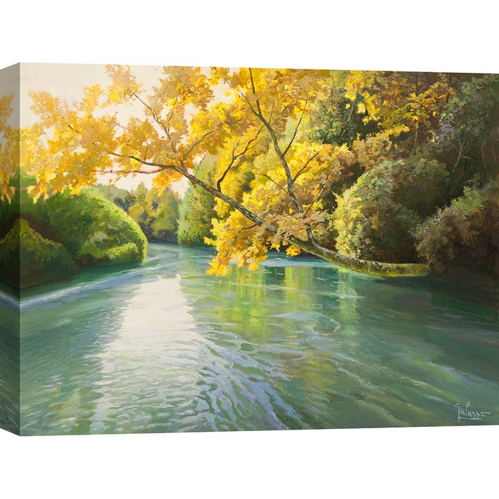 Billede på lærred med landskab: Galasso, Rolig flod for engroshandel hos Selected Artworks Italia