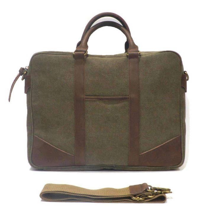 ZEDE PARIS - Wholesale Laptop Bag - Unisex - ARTS-ET-METIERS - Canvas and leather laptop bag6
