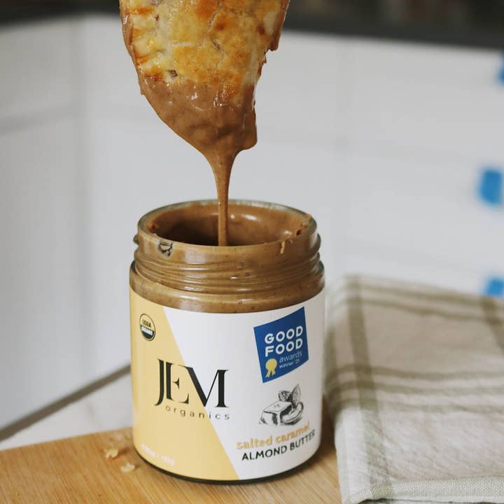 JEM Organics - Wholesale Nut Butter - NEW! 10oz JEM Organics Sprouted Salted Caramel Almond Butter