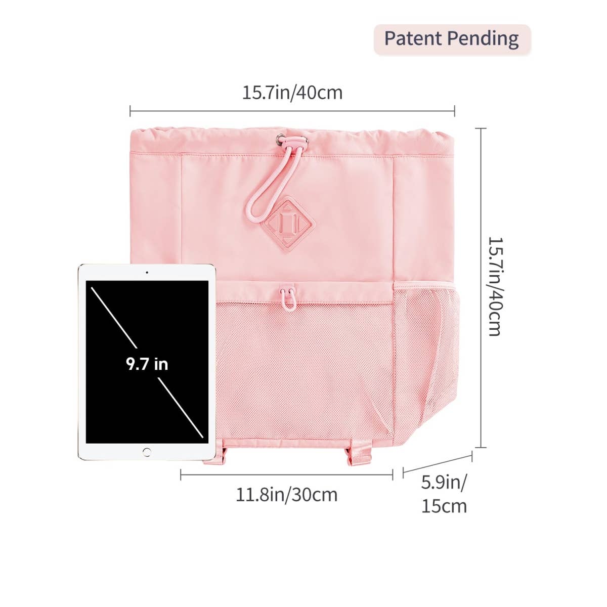 wandf - Vente Sac à cordon de serrage – unisexe - Sac à dos de sport avec cordon de serrage et sangle pour tapis de yoga16