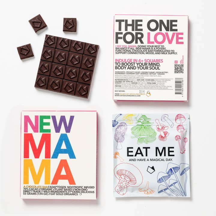 Eat Gold Organics - Wholesale Chocolate Bar - NEW MAMA a Potent, Functional & Delicious Chocolate Bar