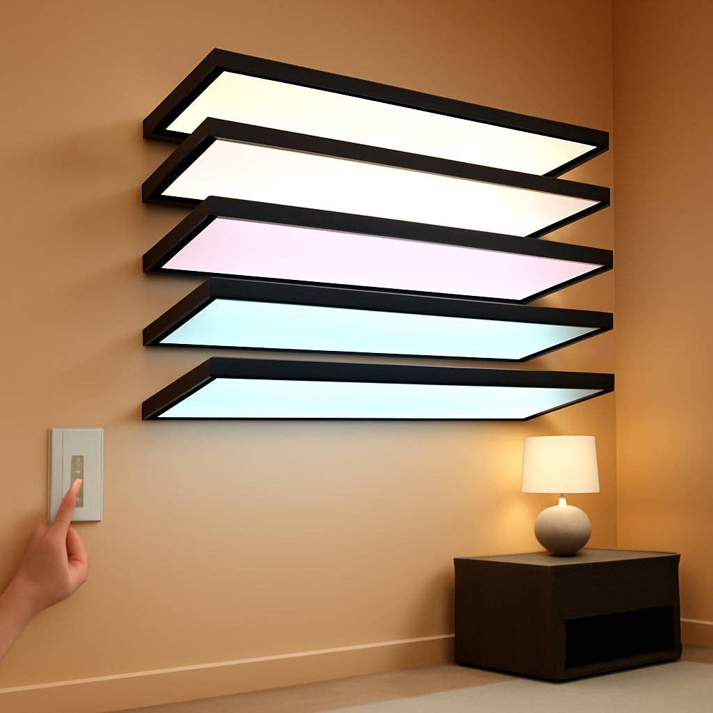 Black 1x4 LED Ceiling Light 5500LM Dimmable 3000K 4000K 5000K for wholesale on Faire0