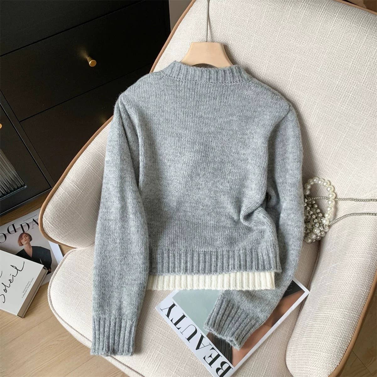 Mapcie - Wholesale Cardigan - Women's - 3D Flower Accent Knit Cardigan1