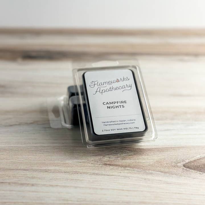 Notti attorno al fuoco 2,75 oz Cera Profumata per la vendita all'ingrosso da parte di Flameworks Apothecary