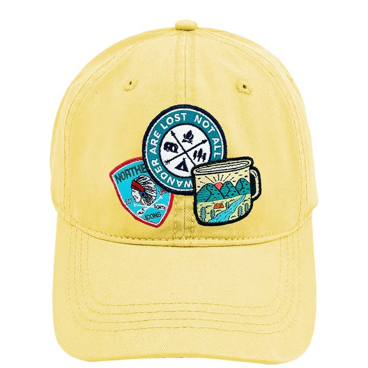 Wander Adventure Outdoor Camping Baseballkappe mit besticktem Aufnäher für den Großhandel von Northern Icons Creations INC