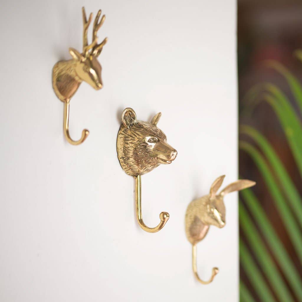FERN - Wholesale Wall Hook - Brass Hook Bear2