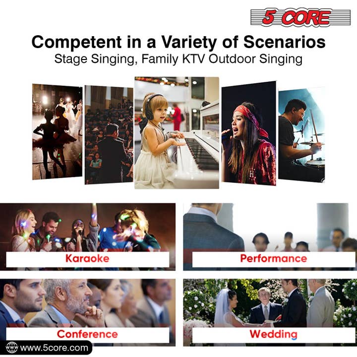 K Cube Inc - Wholesale Speakers - 5Core XLR Microphone Dynamic Mic Singing Handheld Mics7