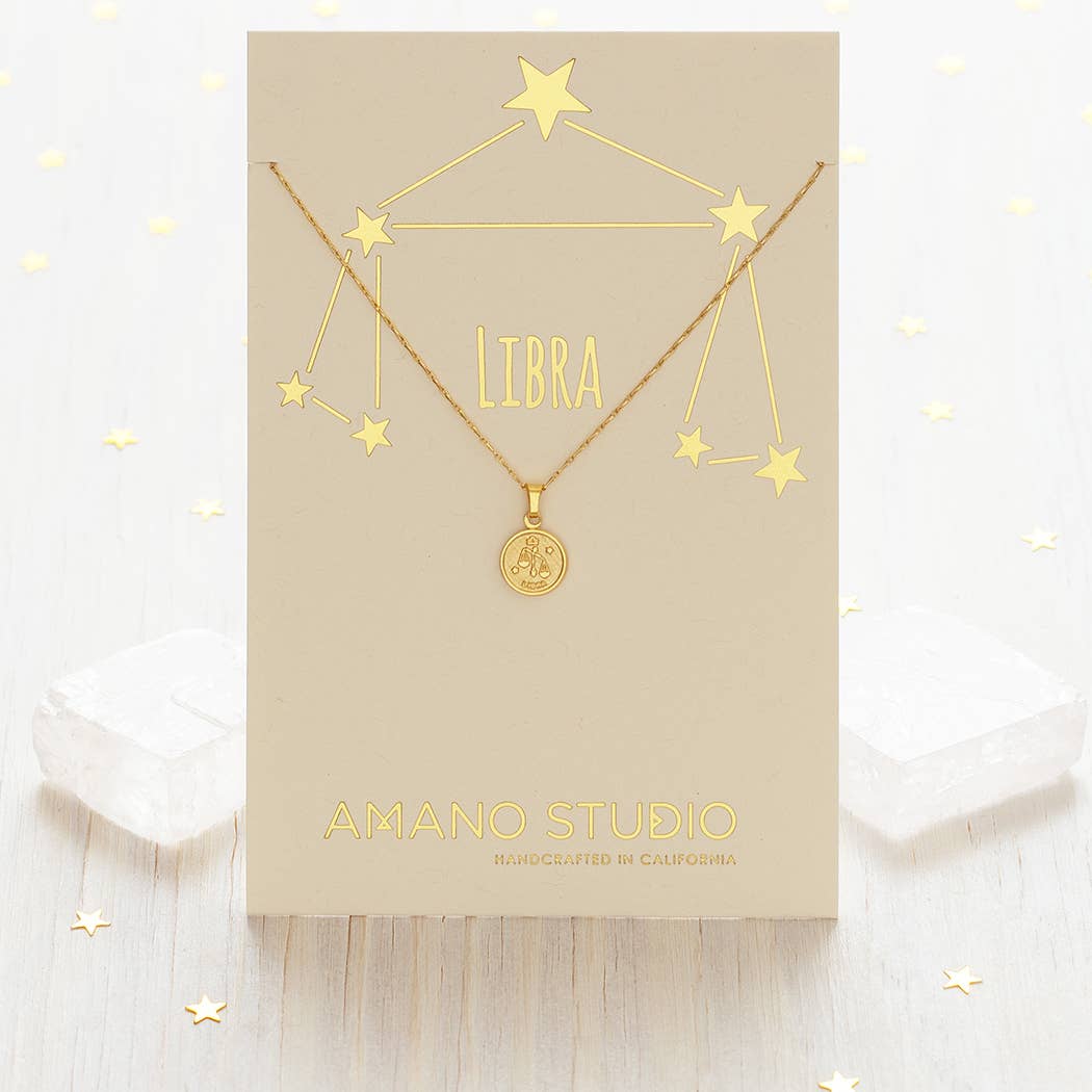 Amano Studio - Wholesale Pendant/Charm Necklace - Tiny Zodiac Medallion- Singles12