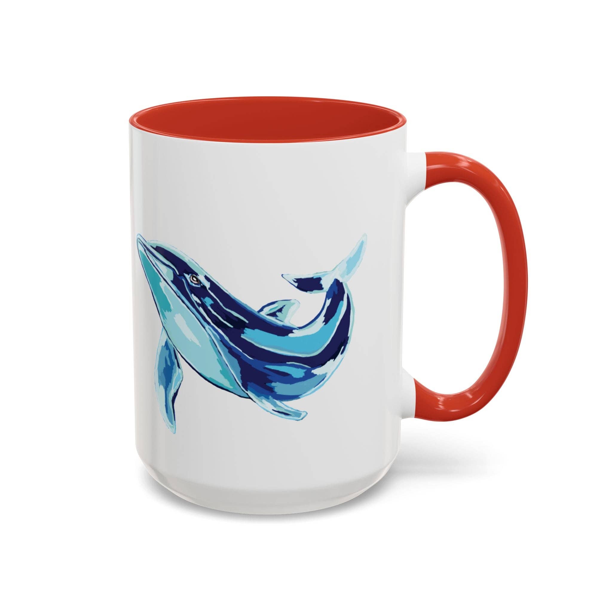 Blue Cava – Großhandel Kaffeebecher – Blauwal Ozeanleben Zwei-Ton Keramik Kaffeetasse - 11 oz & 15 oz20