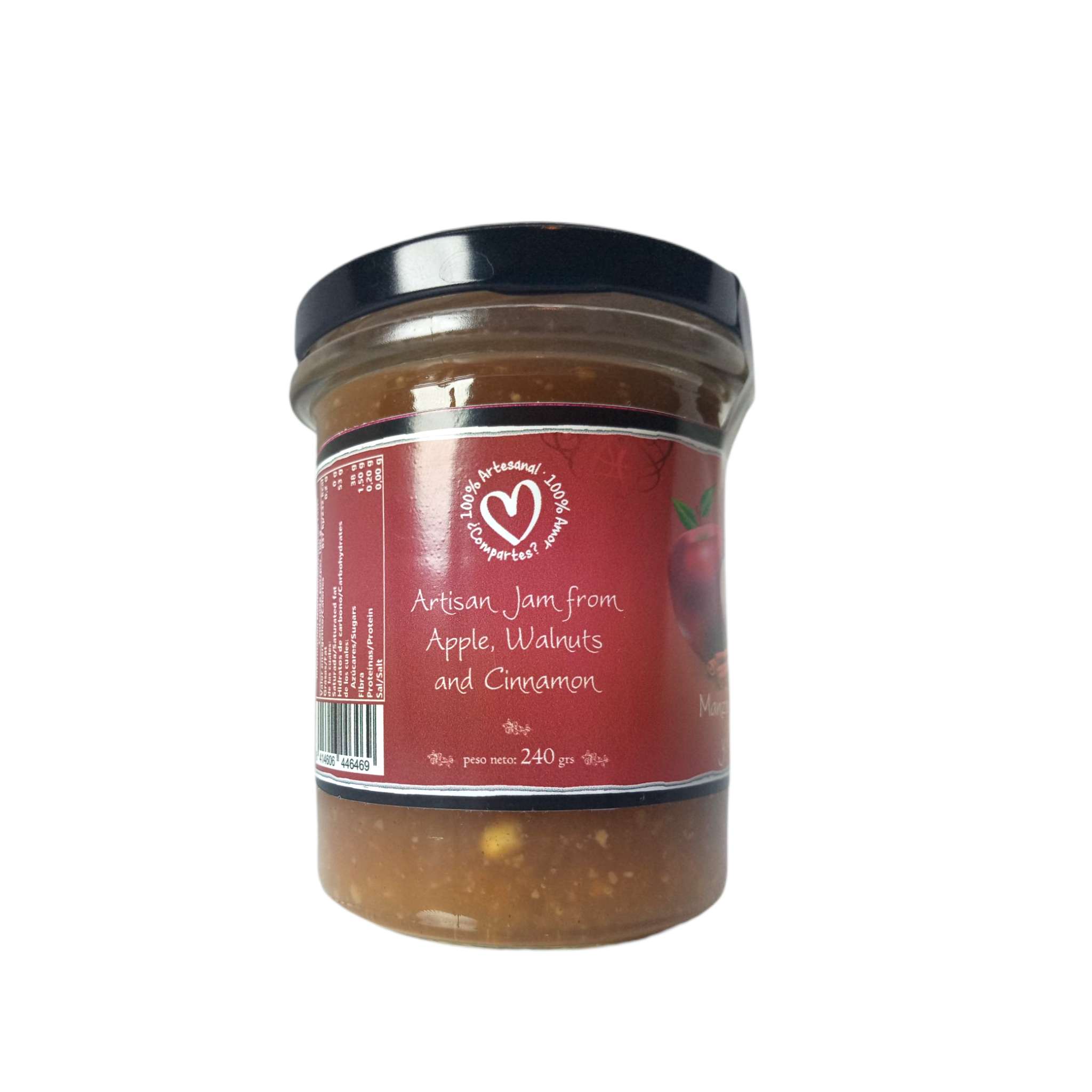 ESENCIA ANDALUSI GOURMET – Geleia por atacado – Doce caseiro de maçã, nozes e canela 240 gr1