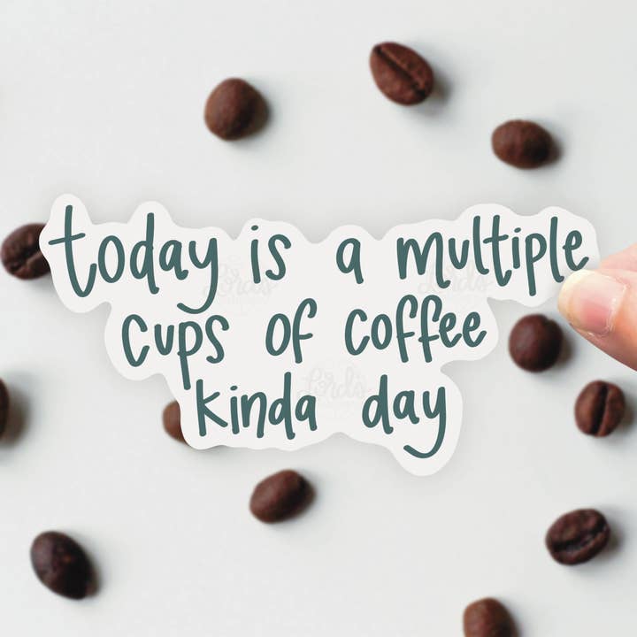 Kaffe Sticker, Kaffe Citat Decal, Kaffe Lover Sticker for engroshandel hos Lords Creations Co