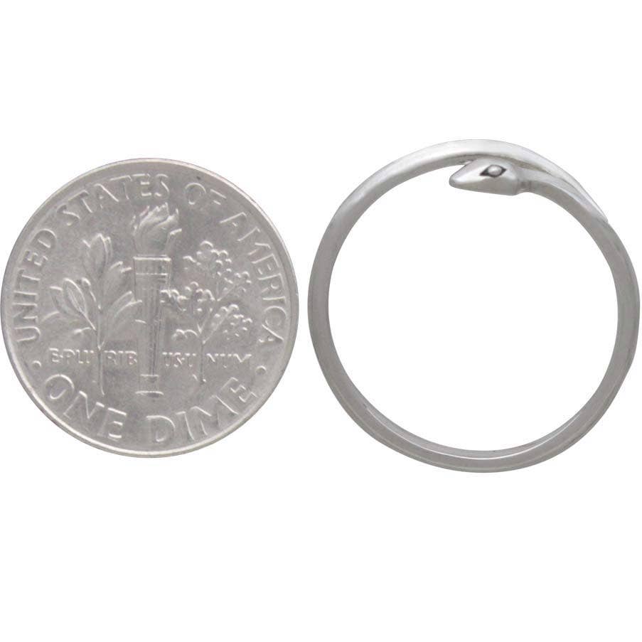 Nina Designs - Wholesale Band/Stacked Ring - Sterling Silver or Bronze Adjustable Simple Snake Ring2