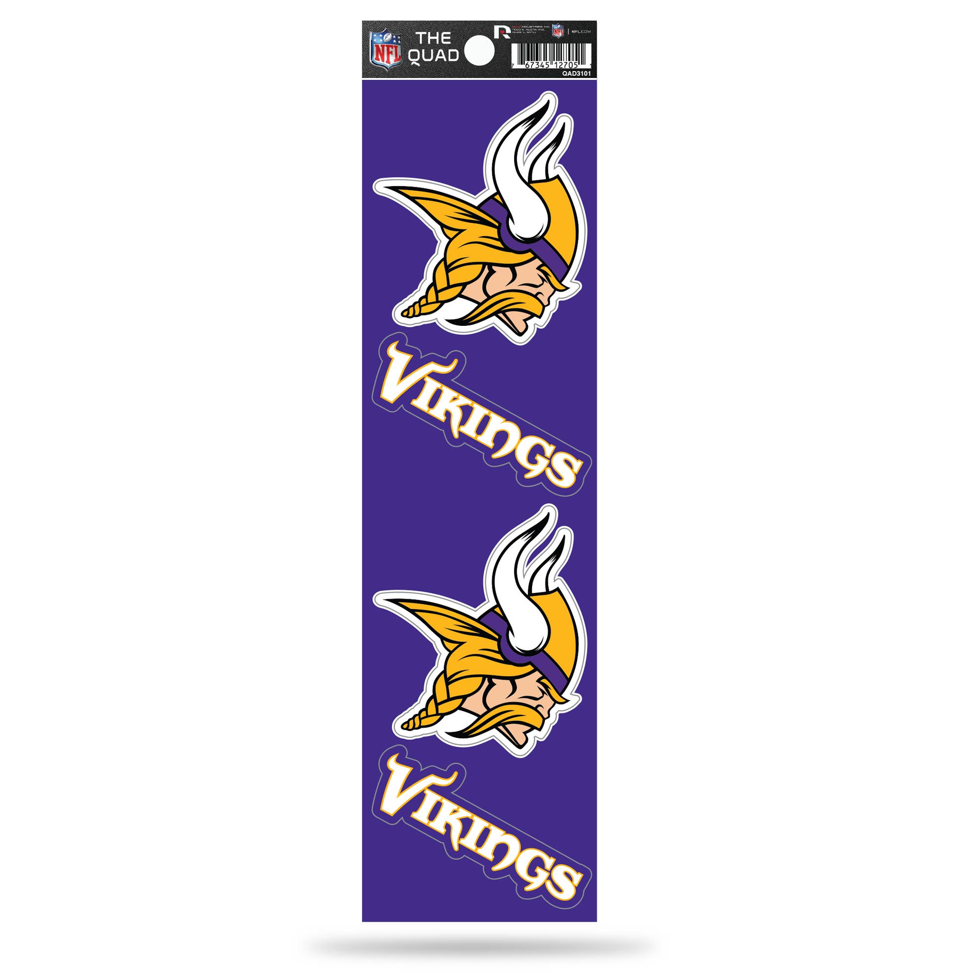 Rico Industries - Wholesale Car Decorative Charm - Unisex - NFL Football Minnesota Vikings  Quad Decal0