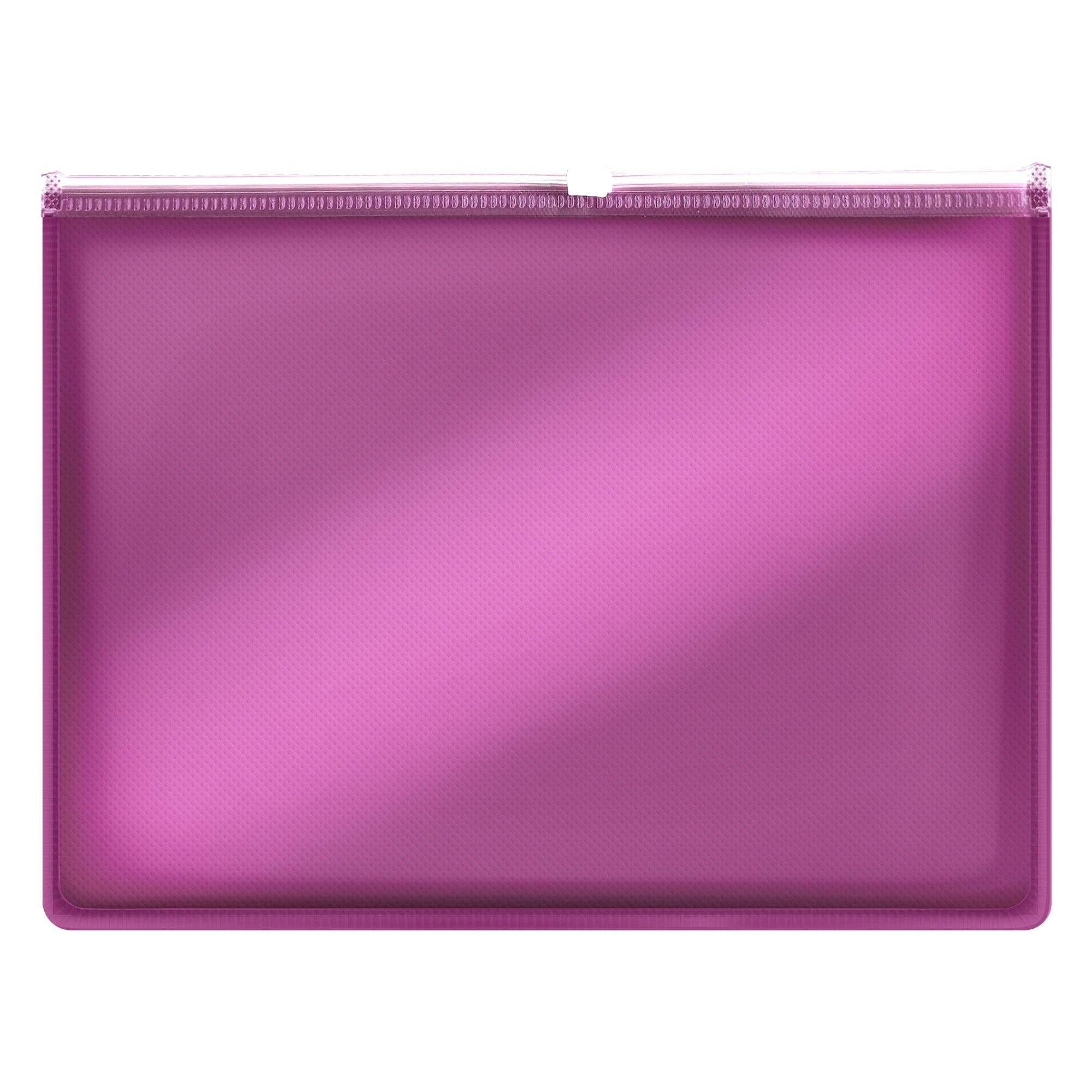 Ledsone - Wholesale Folders - 12 Pack Plastic Thick Zipper Document File Waterproof Folder ~528620