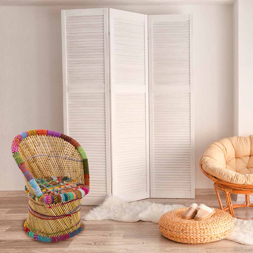 Creaciones Meng - Wholesale Chair - BAMBOO AND BRAIDED FABRIC ARMCHAIR 60x46x80h cm3