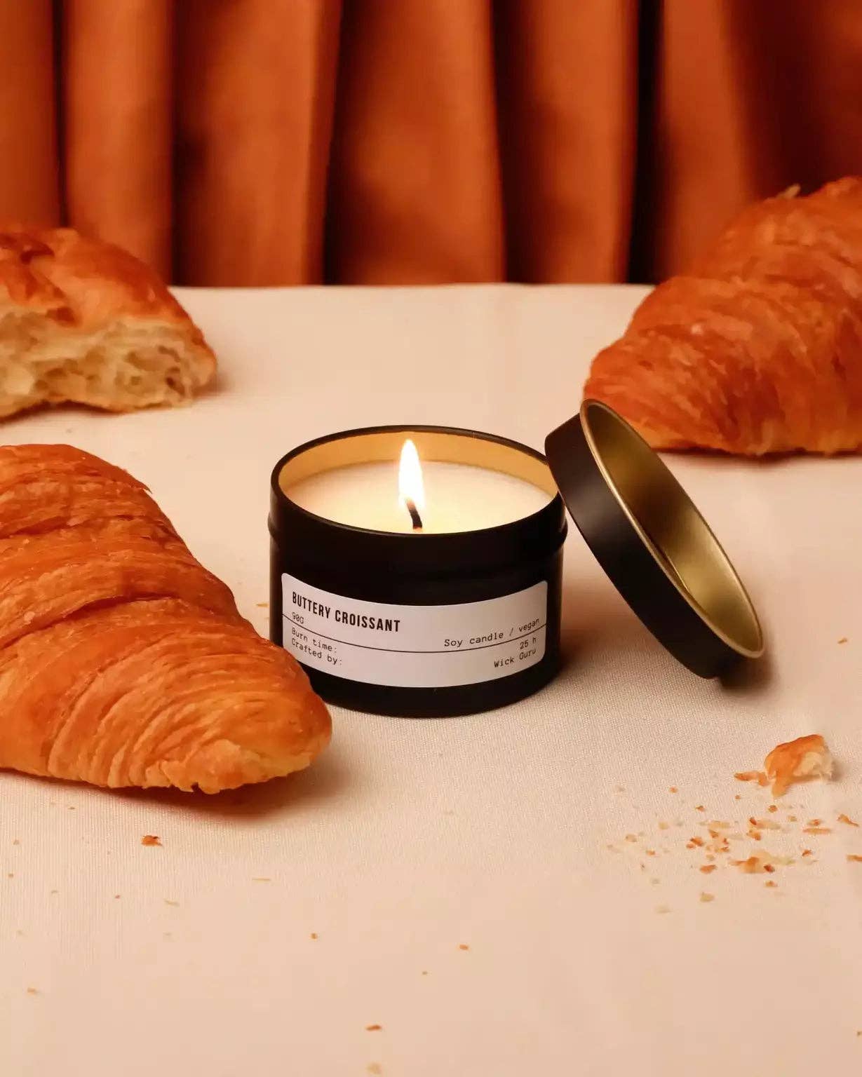 Wick Guru – Vela em jarro/copo por atacado – Vela Perfumada de Croissant - Presente de Natal, Decoração de Casa1