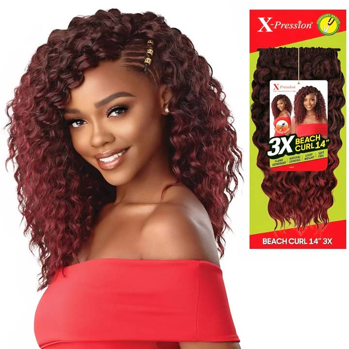 Outre 3X Beach Curl 14" Hæklet Hår for engroshandel hos Majestic Wholesale