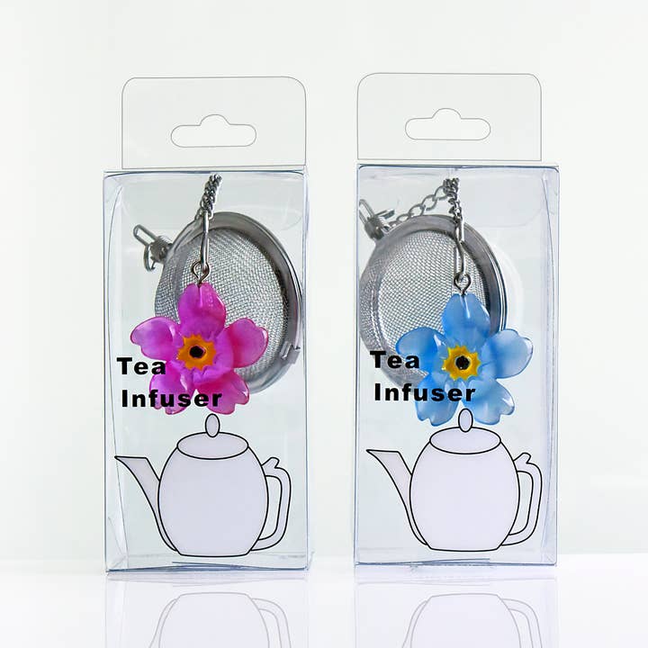 Prodyne - Wholesale Tea Strainer/Infuser - Flower Tea Infusers blue & pink (single packaging)
