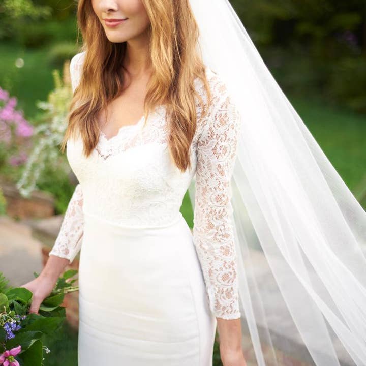 Dareth Colburn Designs – wholesale Slöja - Dam – Slöja med enkel skuren kant2