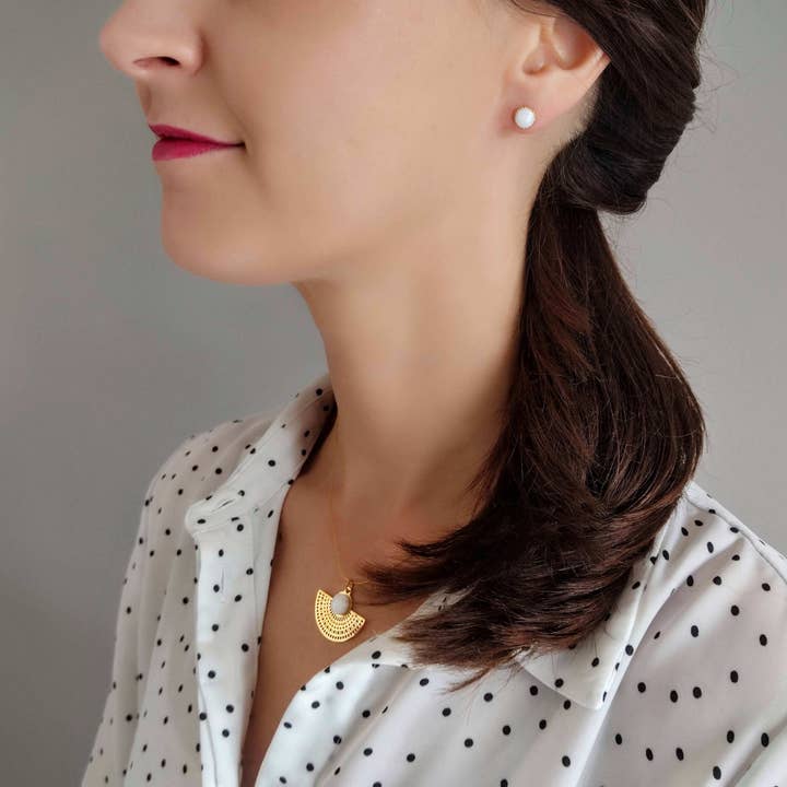 Sophie Bijoux - Wholesale Stud/Post Earrings - 2-in-1 Removable Earrings L'Essentielle Mother-of-Pearl