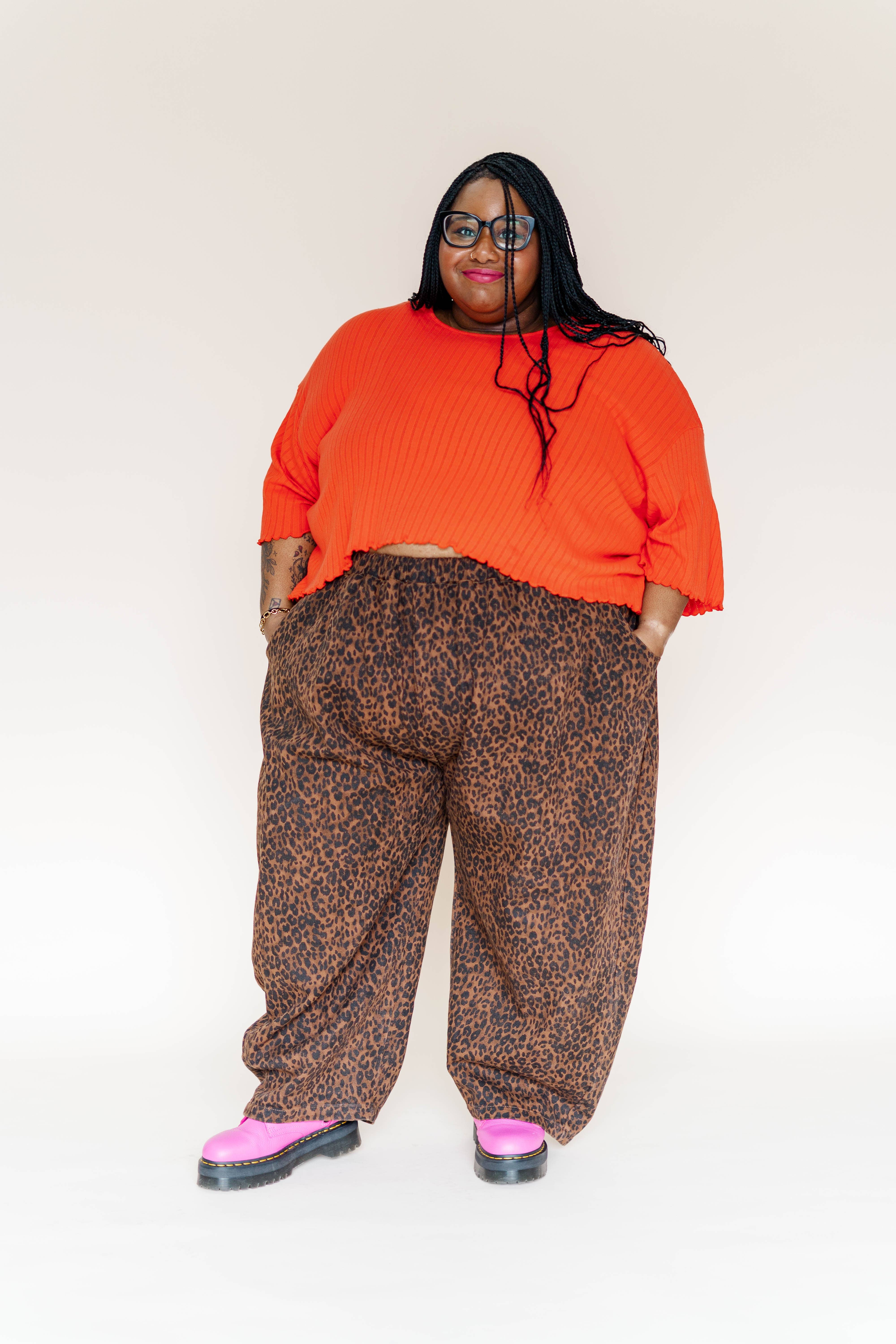 Nettle Studios - Wholesale Pants - Women's - Size Inclusive Gender Neutral Leopard Twill Balloon Pant5
