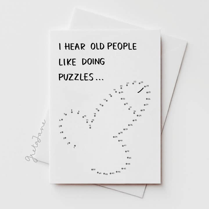 Old People // Funny Love & Friendship Cards for wholesale by Greta Jane
