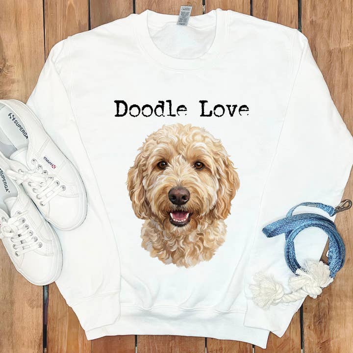 Goldendoodle Doodle Love Sweatshirt for wholesale by Puppy Jo