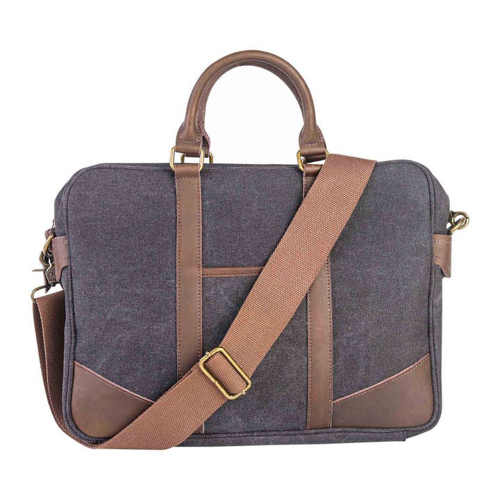 ZEDE PARIS - Wholesale Laptop Bag - Unisex - ARTS-ET-METIERS - Canvas and leather laptop bag47