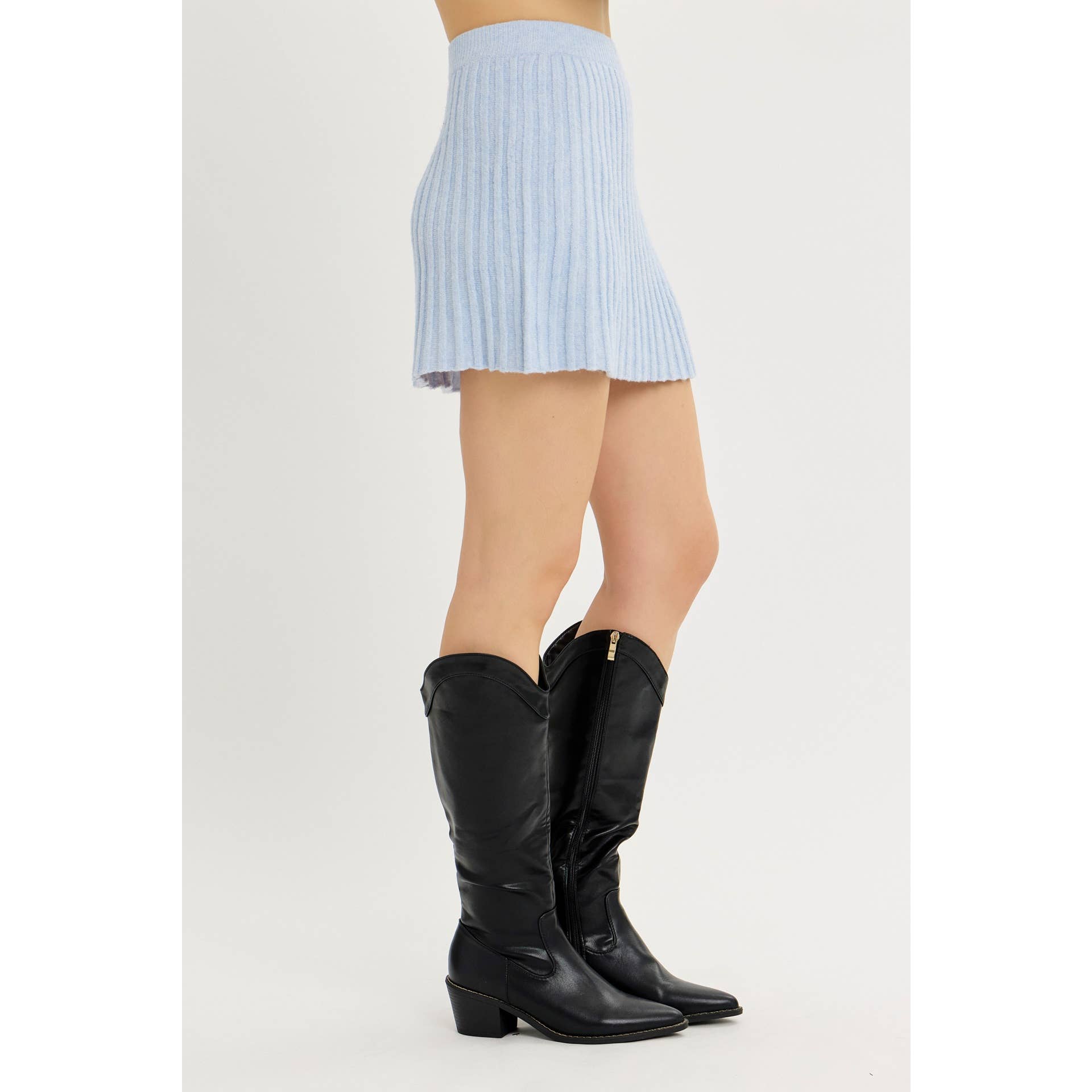 idem ditto - Wholesale Skirt - Women's - FLIRTY ESSENTIAL PLEATED SWEATER MINI SKIRT11