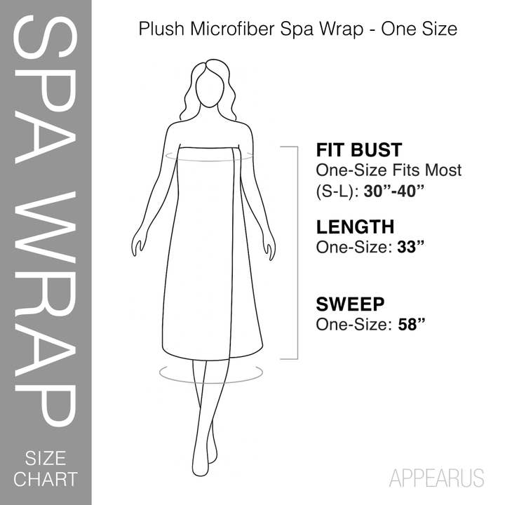 Appearus Products Corp. - Wholesale Bath Towel - Plush Microfiber Spa Wrap – Lightweight with Snap Closure4