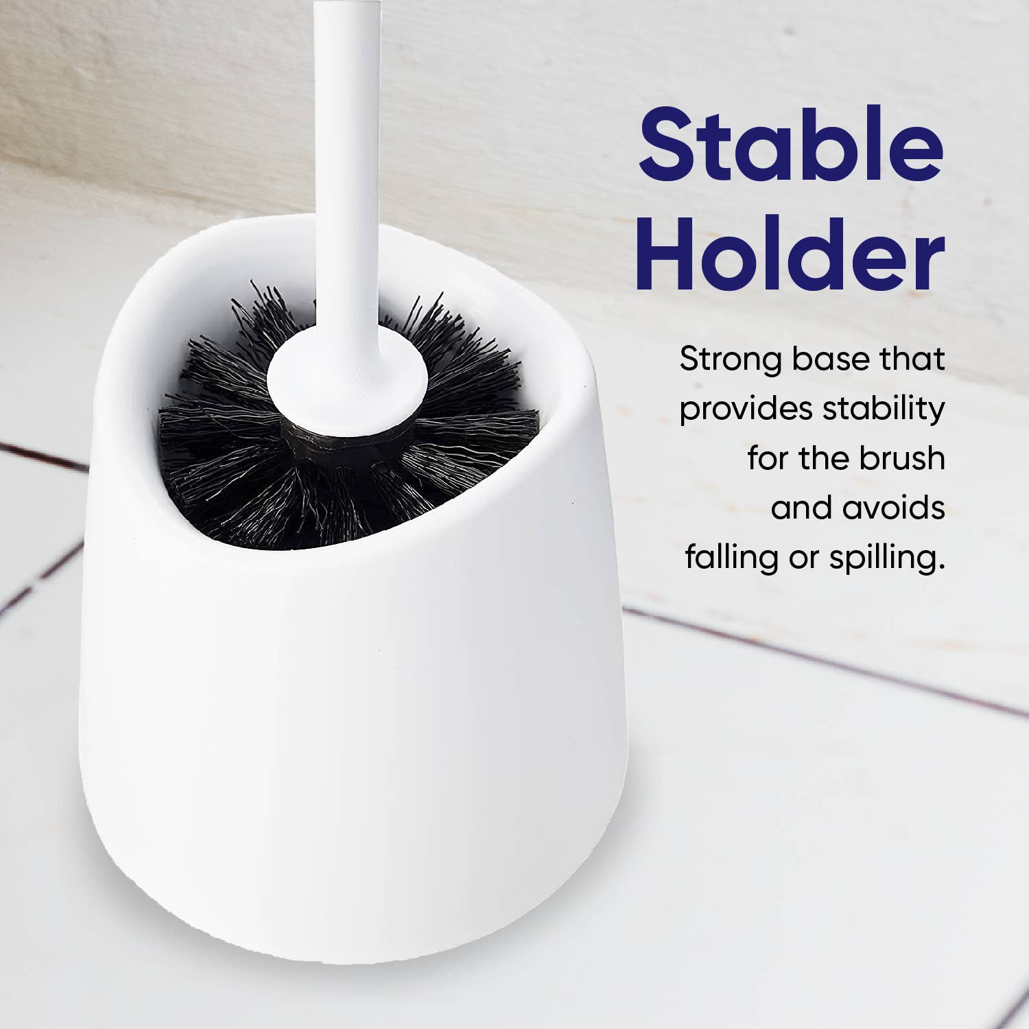 Superio Brand – wholesale Toilet bowl brush – Modern Design Toilet Brush with Matching Caddy/Holder-CS14