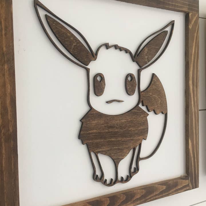Nail and Hook Laser Cut Home Decor - Wholesale Sign - Personalized Pokémon Wood Sign – Custom Bedroom Decor Featuring Pikachu & Friends3