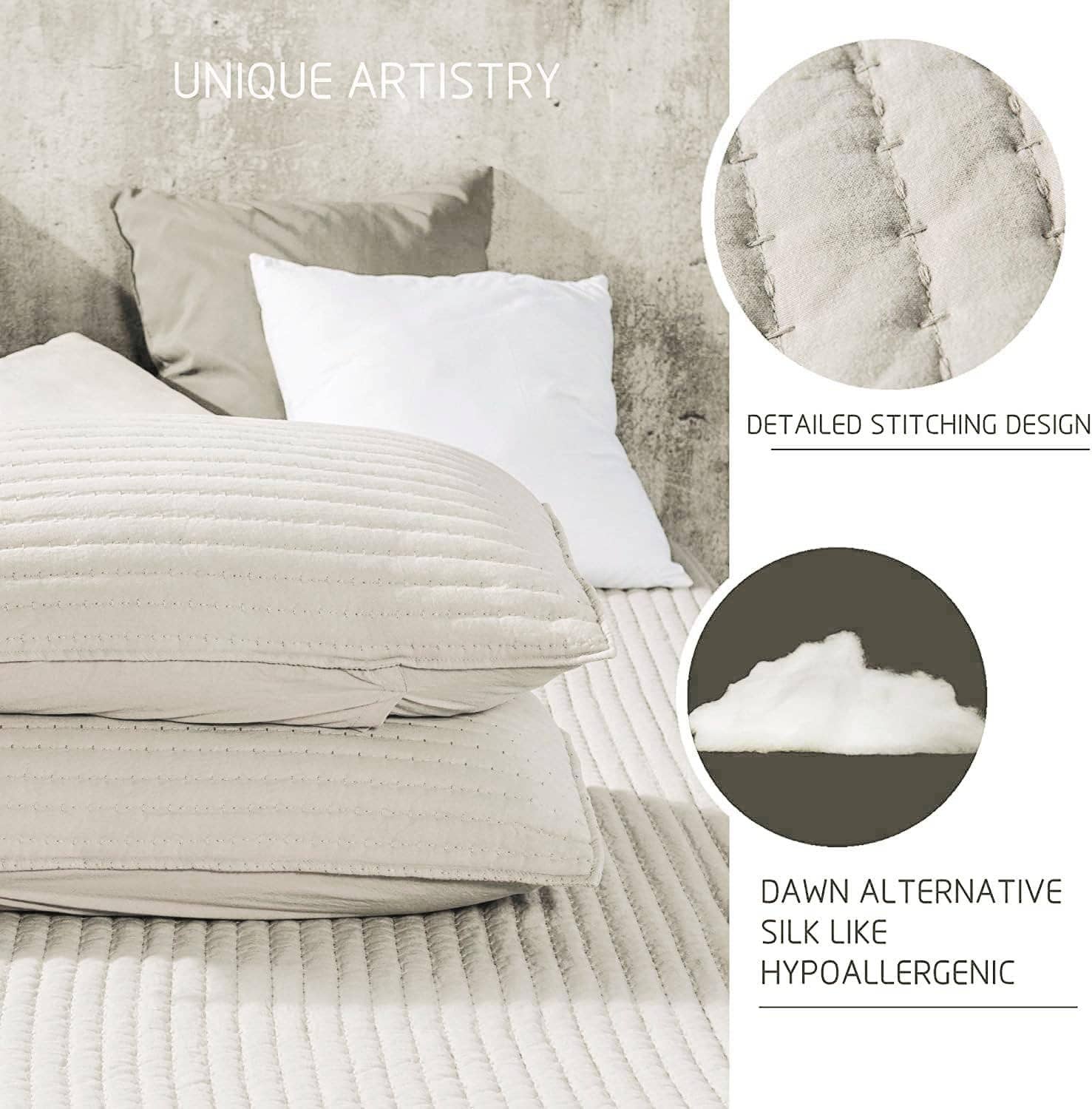 Kasentex - Vendita all'ingrosso Federe/copricuscino - Set di 2 fodere per cuscini, morbide e leggere, decorazione per biancheria da letto4