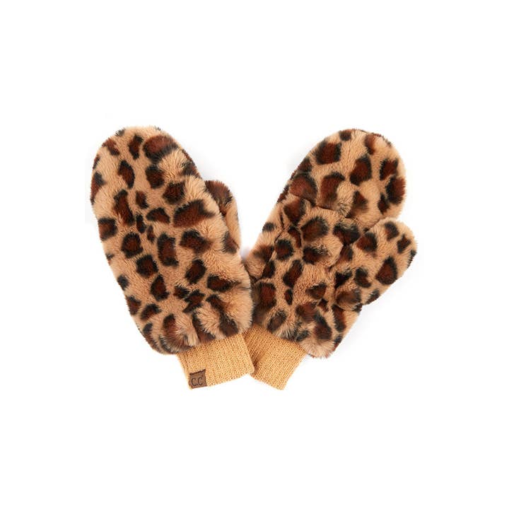 Hana – Engroshandel Vanter - Dame – C.C vanter i imiteret pels med leopardmønster6