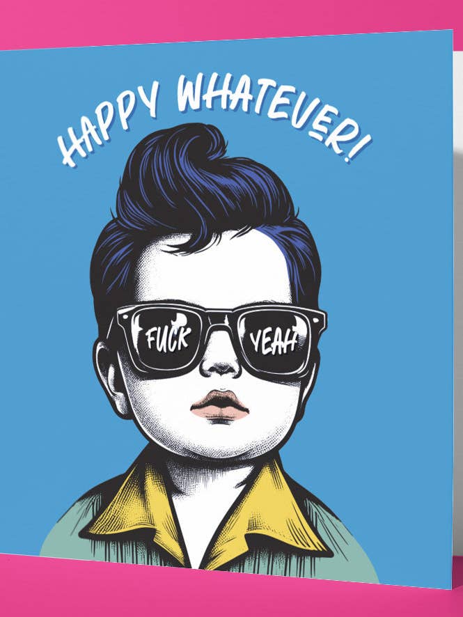 Felice Qualunque Cosa! Fanculo Sì. Biglietto di Auguri per il Bambino, Biglietto di Compleanno Audace (Confezione da 6) per la vendita all'ingrosso da parte di Sweary Card Lady